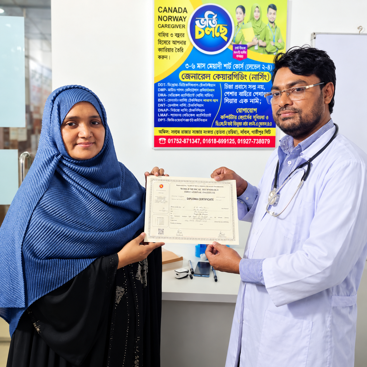 Healthcare Certificate Presentation in Clinic